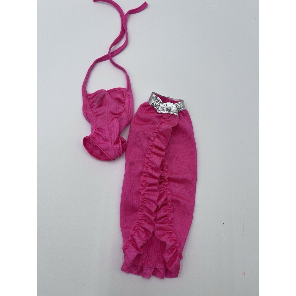 1982 Mattel Barbie Fashion Doll Twirly Curls Superstar Era Swimsuit Outfit #5579